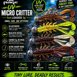 🎣 Fox Rage UV Micro Critter 5cm 4pcs loaded 3g