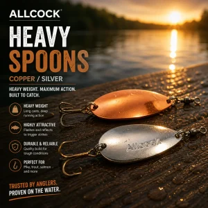 🎣 Allcock Heavy Copper / Silver Spoons